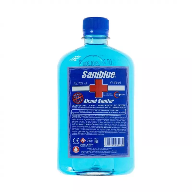 SANIBLUE ALCOOL SANITAR 500 ML, [],axafarm.ro