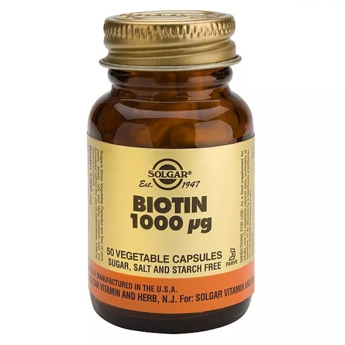 SOLGAR BIOTINA 1000MCG 50 CPS, [],axafarm.ro