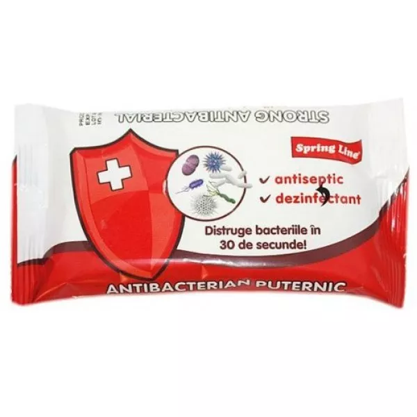 SPRING LINE SERVETELE UMEDE ANTIBACTERIENE 15 BC, [],axafarm.ro