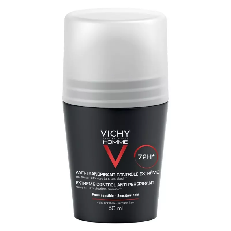 VICHY HOMME DEO ROLL ON CONTROL EXTREM EFICACITATE 72H 50ML, [],axafarm.ro