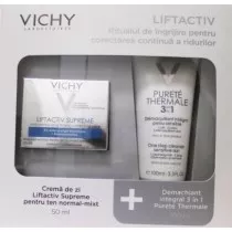 VICHY PROMO LIFTACTIVE SUPREME PNM 50ML+ PURETE THERMALE DEMACHIANT INTEGRAL 3 IN1 100ML, [],axafarm.ro