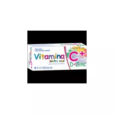 VITAMINA C + D + ZINC pentru copii LAROPHARM, [],axafarm.ro