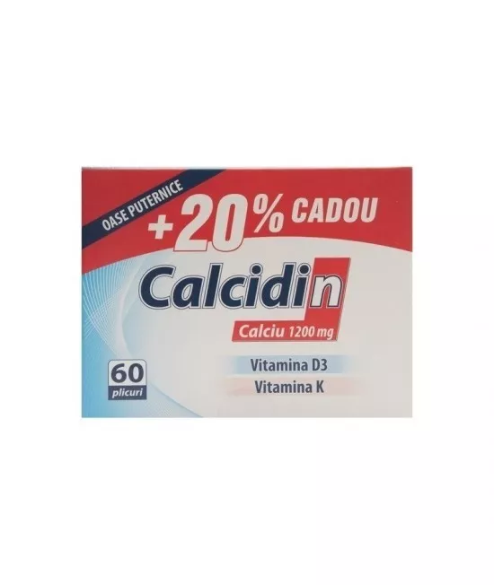 ZDROVIT CALCIDIN 60 PLICURI CADOU 20% CUT, [],axafarm.ro