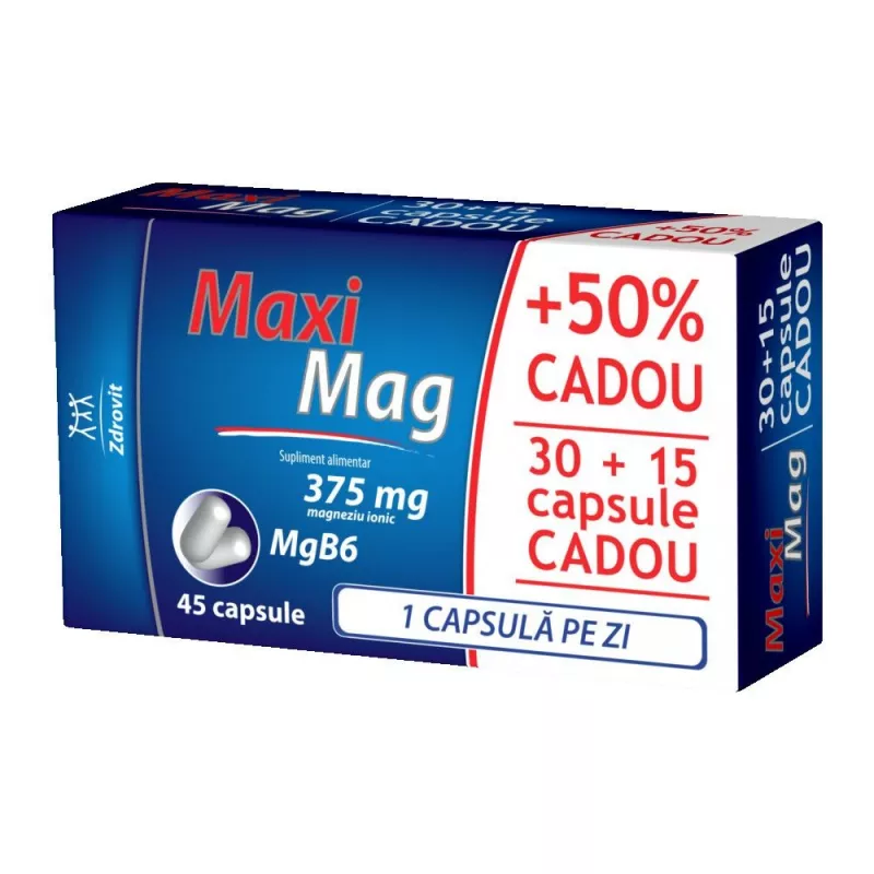 ZDROVIT MAXIMAG 30CAPS CADOU 15CAPS, [],axafarm.ro
