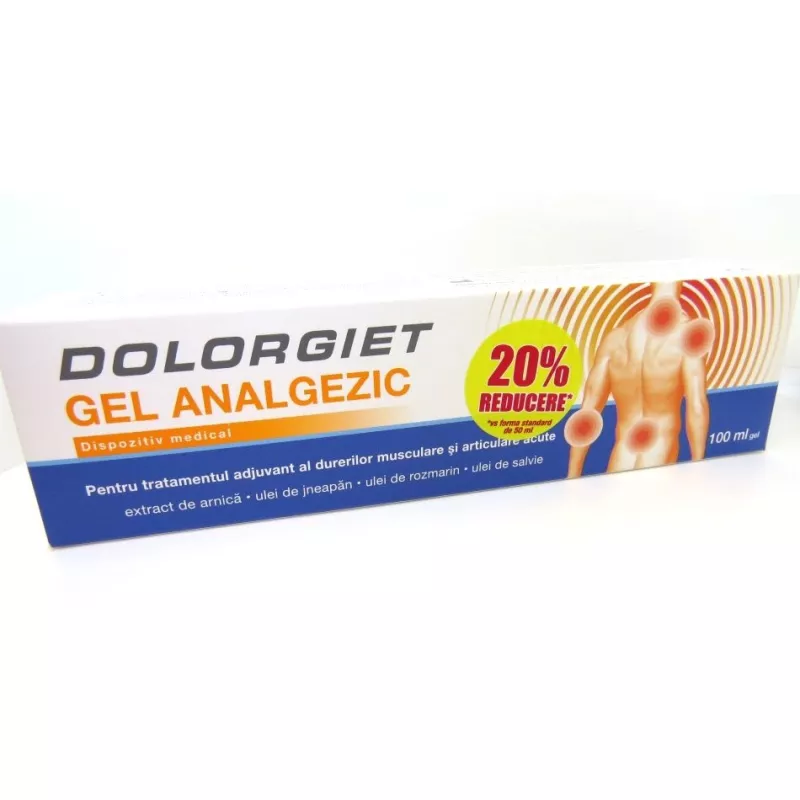 ZDROVIT PROMO DOLORGIET GEL ANALGEZIC 100 ML 20% CADOU, [],axafarm.ro