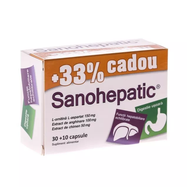 ZDROVIT SANOHEPATIC 30CAPS CADOU 10CAPS, [],axafarm.ro