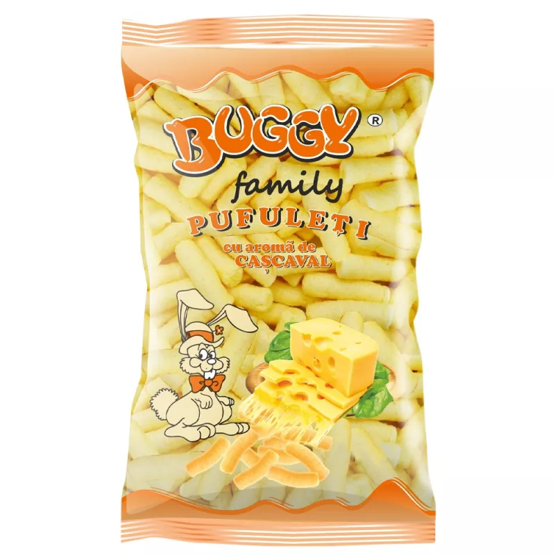 Pufuleti PUFULETI CU AROMA DE CASCAVAL BUGGY FAMILY 10*150G ...