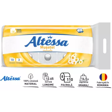 ALTESSA MUSETEL HARTIE IGIENICA 3 STR. 10 ROLE/SET
, [],deterlife.ro