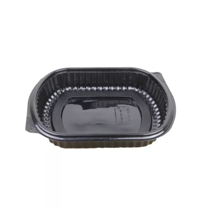 CASEROLA OVALA PP NEAGRA 1 COMP. CU CAPAC 100 BUC, [],deterlife.ro