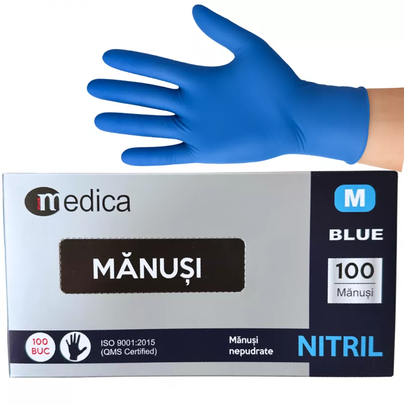 DIAMANTE MANUSI NITRIL  ALBASTRE 100/ SET M, [],deterlife.ro