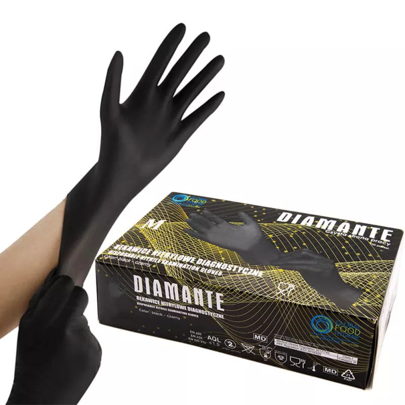 DIAMANTE MANUSI NITRIL  NEGRE 100/SET M, [],deterlife.ro