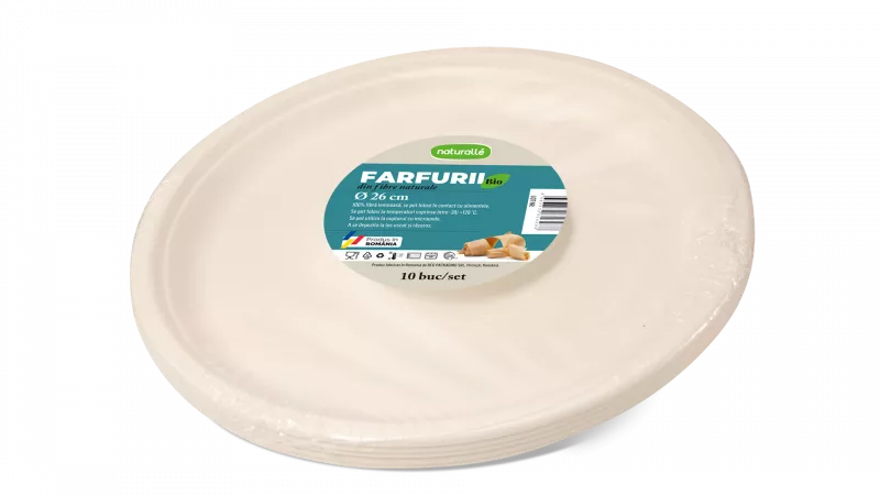 FARFURIE BIO 26 cm WFRB26-1 MINI-PACKS Naturalle 10 buc/set, [],deterlife.ro