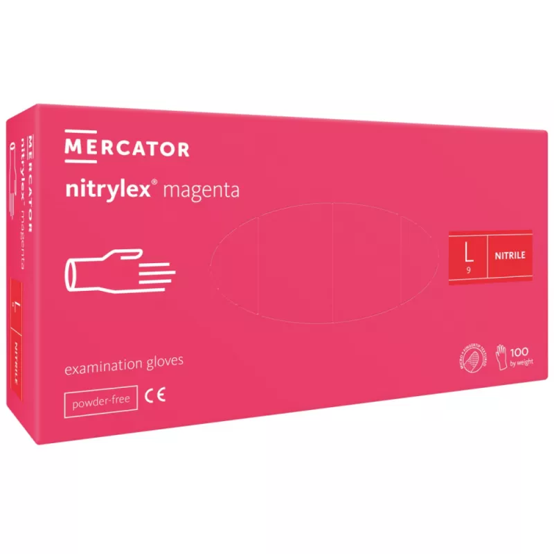 MERCATOR MANUSI NITRYLEX MAGENTA 100 BUC/SET L, [],deterlife.ro