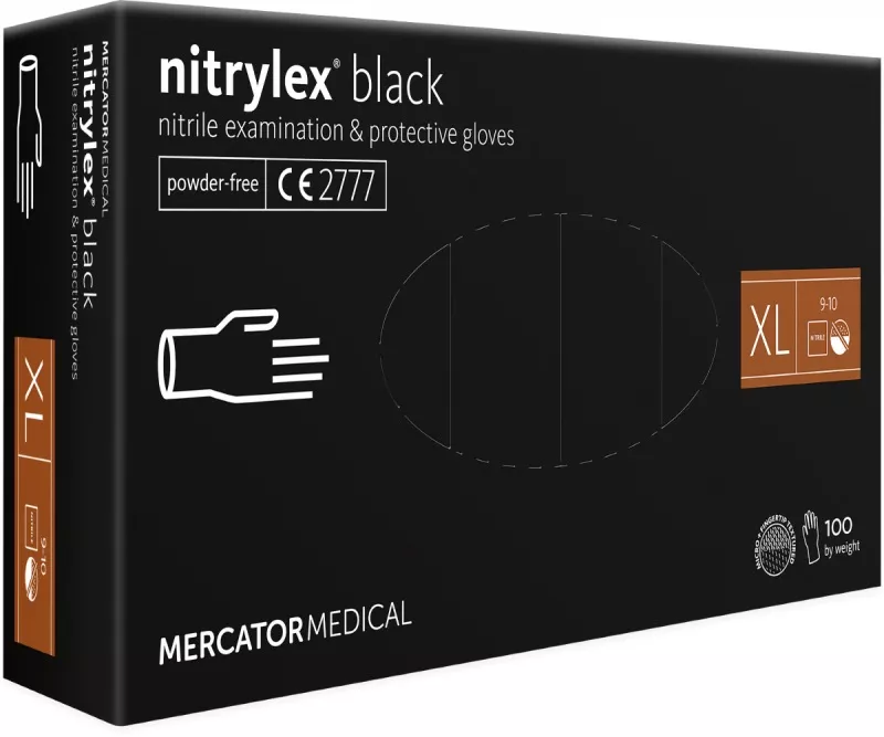 MERCATOR MANUSI NITRYLEX NEGRE 100 BUC/SET XL, [],deterlife.ro