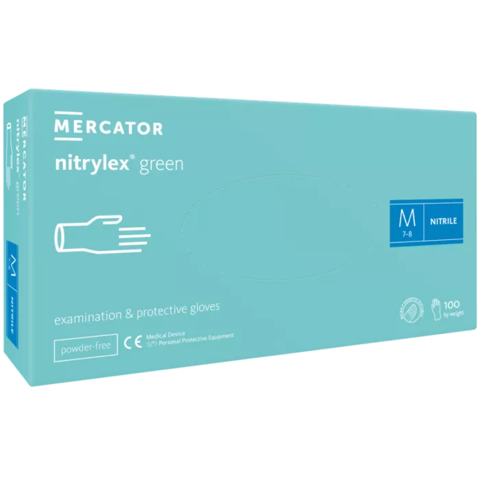 MERCATOR MANUSI NITRYLEX VERZI 100 BUC/SET M, [],deterlife.ro