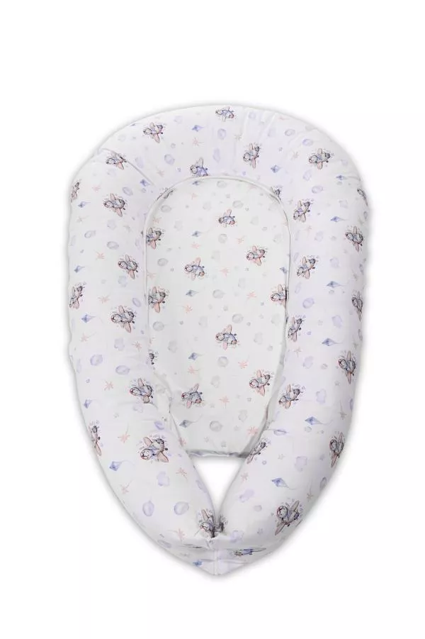 Baby Nest 3in1, 110x70x15 cm, husa bumbac ranforce, Planes Blue 1