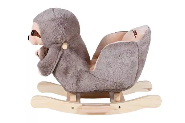 Balansoar din lemn pentru copii, Knorr Toys, include marioneta de mana din plus, 65x32x50 cm, pana la 30 kg, 18 Luni+, Lenesul Luis 4