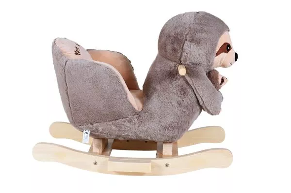 Balansoar din lemn pentru copii, Knorr Toys, include marioneta de mana din plus, 65x32x50 cm, pana la 30 kg, 18 Luni+, Lenesul Luis 5