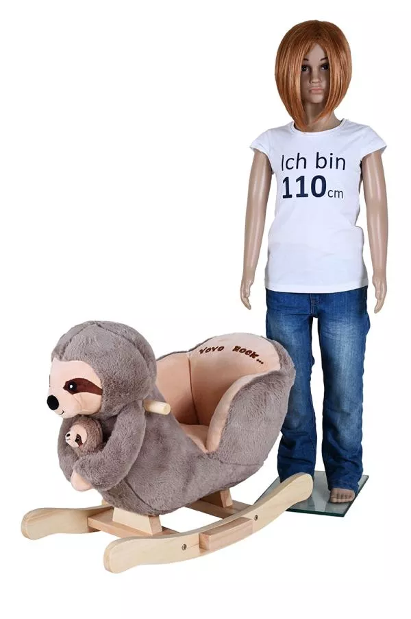Balansoar din lemn pentru copii, Knorr Toys, include marioneta de mana din plus, 65x32x50 cm, pana la 30 kg, 18 Luni+, Lenesul Luis 7