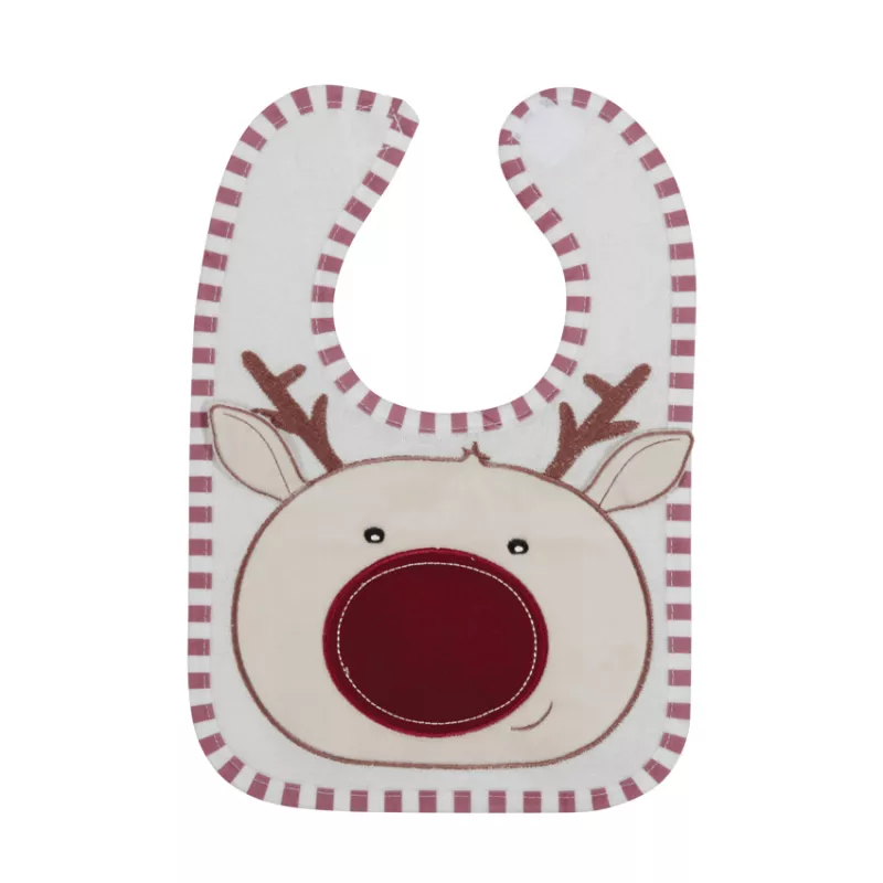 Baveta bumbac, cu broderie 3D, Deer 2