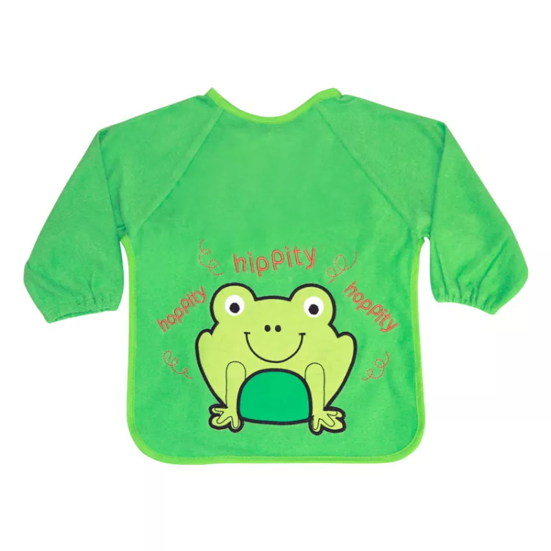 Baveta cu maneci si broderie, bumbac, culori diferite 3