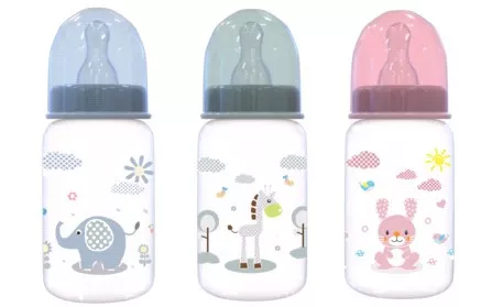 Biberon cu capac, 0 luni+, 125 ml, Pink 2