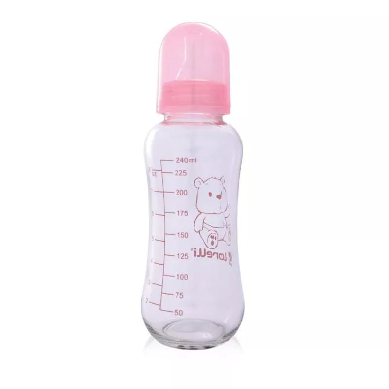 Biberon din sticla 240 ml, Pink 1