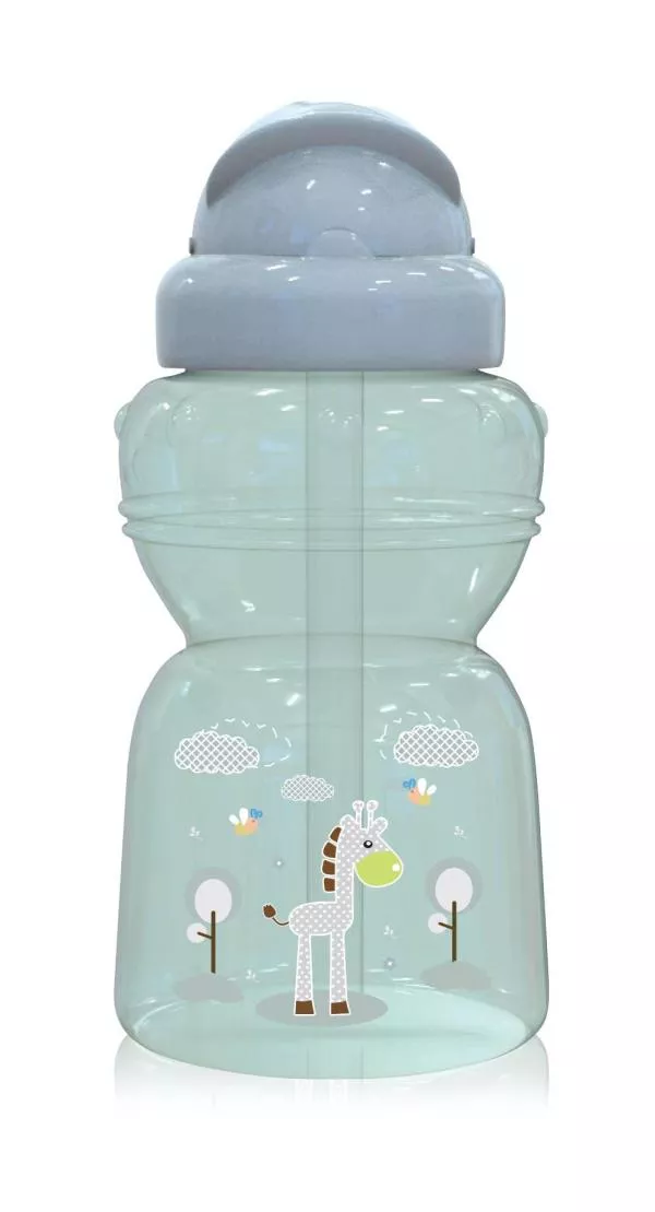 Biberon Mini Sport cu pai 200ml Animalute, Green 1
