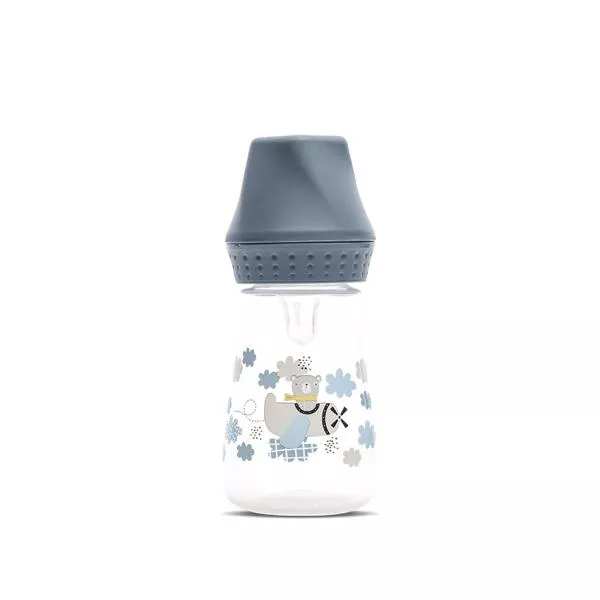 Biberon, My Friend, tetina moale din silicon, 0 luni+, 125 ml, Cameo Blue 1