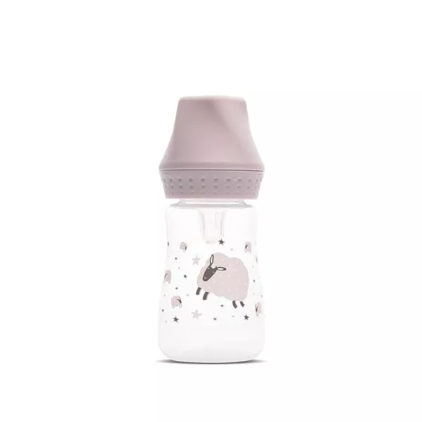 Biberon, My Friend, tetina moale din silicon, 0 luni+, 125 ml, Mellow Rose 1
