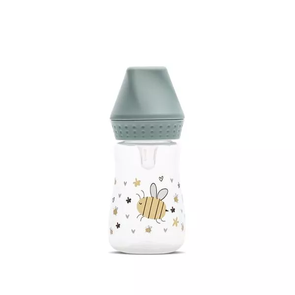 Biberon, My Friend, tetina moale din silicon, 0 luni+, 125 ml, Iceberg Green 1