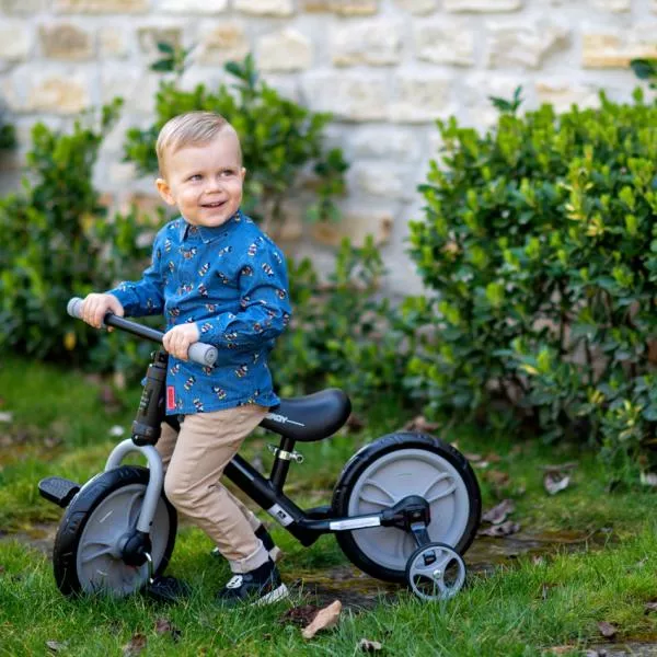 Bicicleta de echilibru 2in1, Energy, include pedale si roti auxiliare, potrivit 2-5 Ani, Green 7