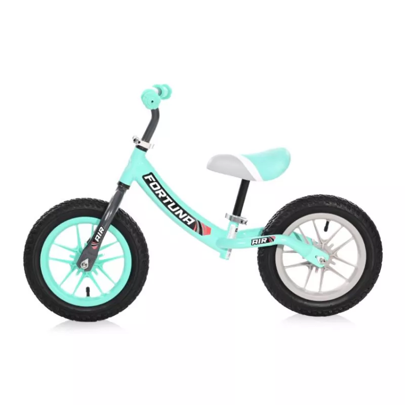Bicicleta de echilibru, Fortuna Air, 2-5 Ani, 12 inch, anvelope cu camera, jante cu leduri, Grey & Green 4