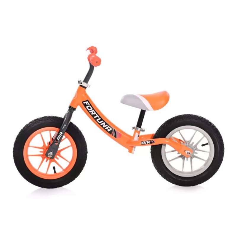 Bicicleta de echilibru, Fortuna Air, 2-5 Ani, 12 inch, anvelope cu camera, jante cu leduri, Grey & Orange 3