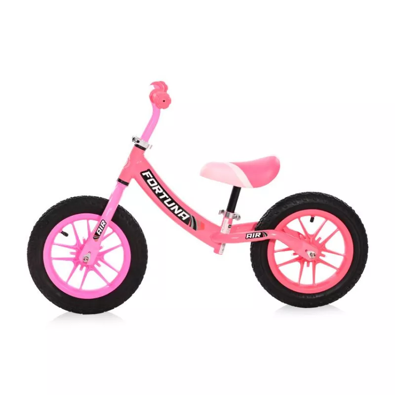 Bicicleta de echilibru, Fortuna Air, 2-5 Ani, 12 inch, anvelope cu camera, jante cu leduri, Light & Dark Pink 3