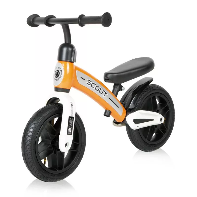 Bicicleta de echilibru Scout Air, roti cu camera si cauciuc, de la 2 ani pana la 4 ani, sa reglabila, Portocaliu 2
