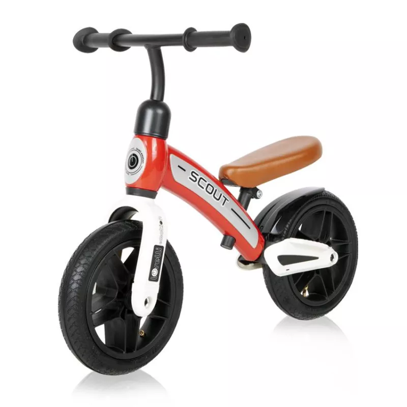 Bicicleta de echilibru Scout Air, roti cu camera si cauciuc, de la 2 ani pana la 4 ani, sa reglabila, Rosu 2