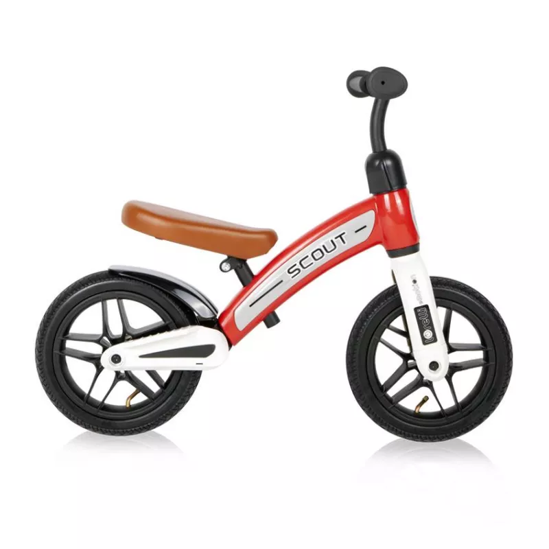 Bicicleta de echilibru Scout Air, roti cu camera si cauciuc, de la 2 ani pana la 4 ani, sa reglabila, Rosu 4