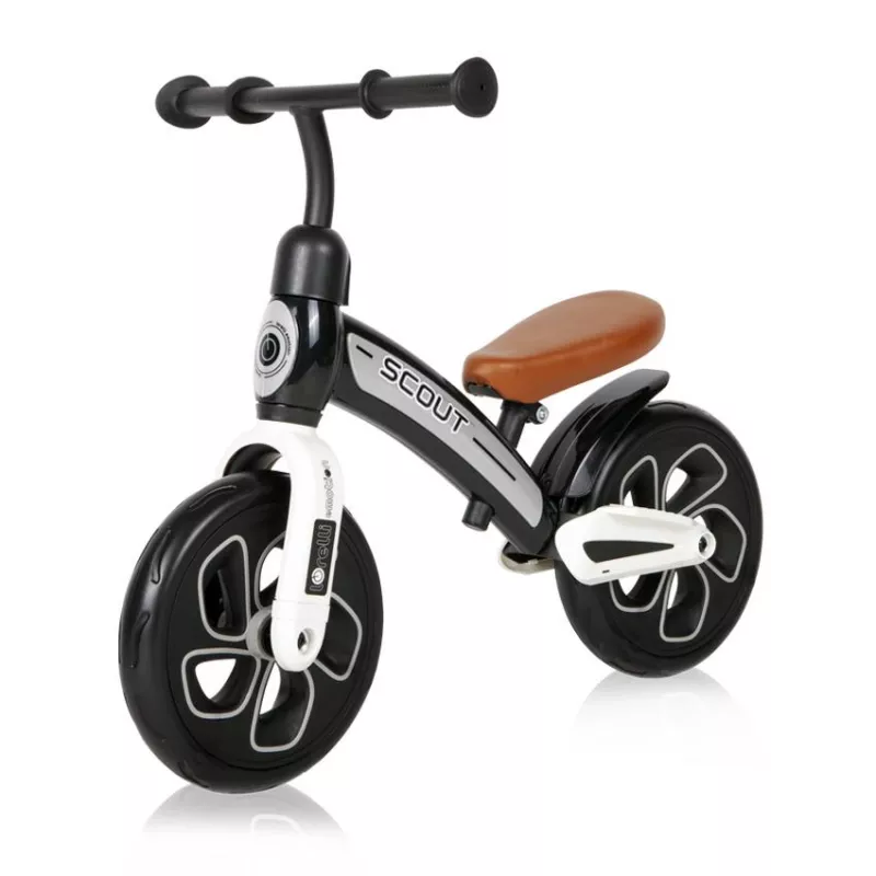 Bicicleta de echilibru Scout, de la 2 ani pana la 4 ani, roti mari, sa reglabila, Negru cu Alb 1