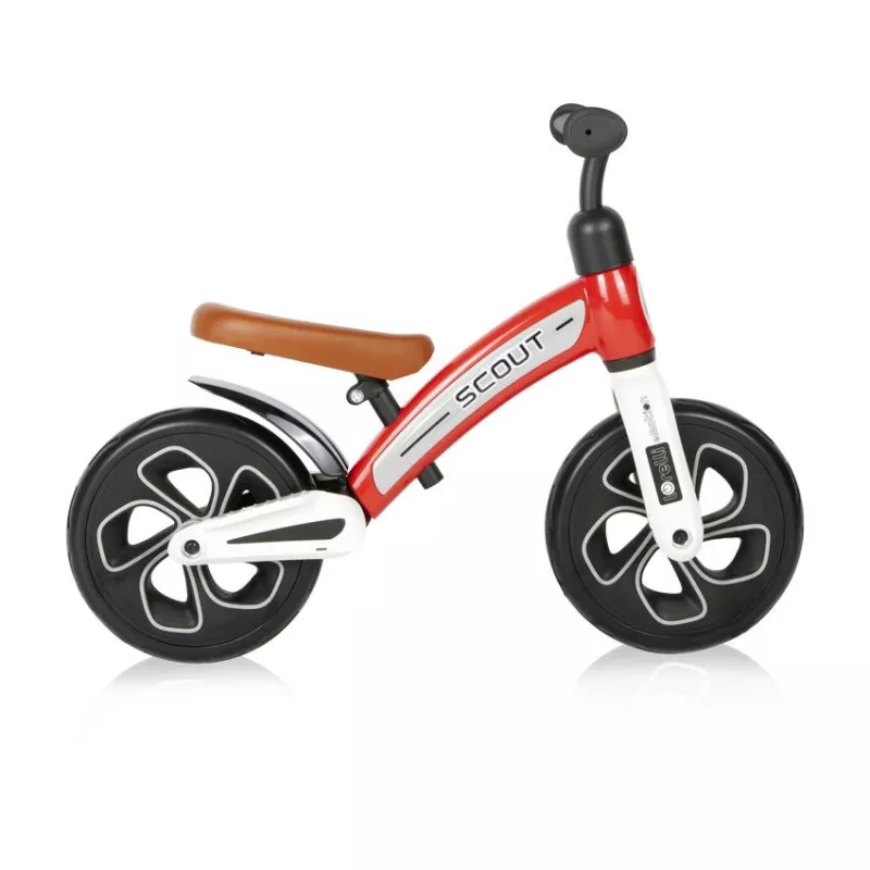 Bicicleta de echilibru Scout, de la 2 ani pana la 4 ani, roti mari, sa reglabila, Rosu cu Alb 3