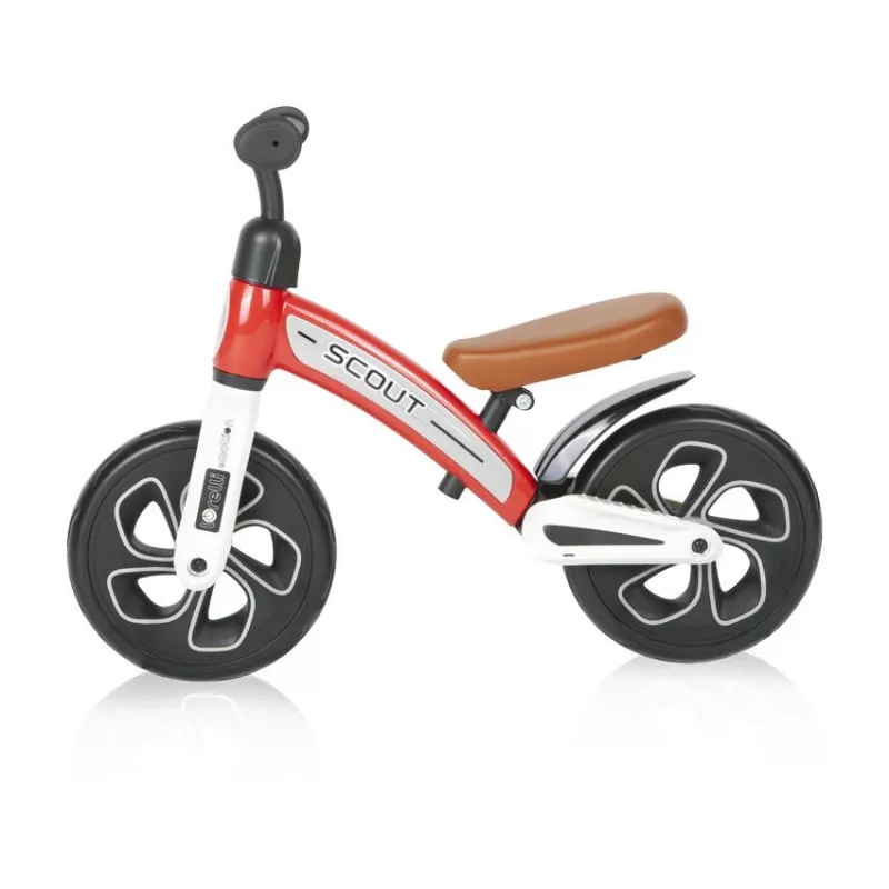 Bicicleta de echilibru Scout, de la 2 ani pana la 4 ani, roti mari, sa reglabila, Rosu cu Alb 4