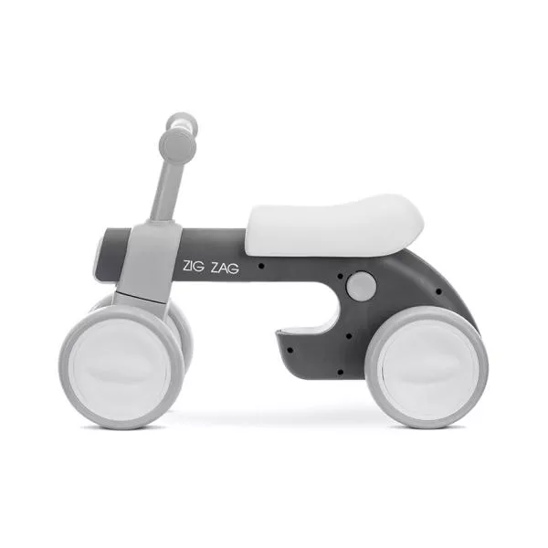 Bicicleta de echilibru, Zig Zag, 12-36 luni, scaun reglabil 2 pozitii, lumini si muzica, Grey 2
