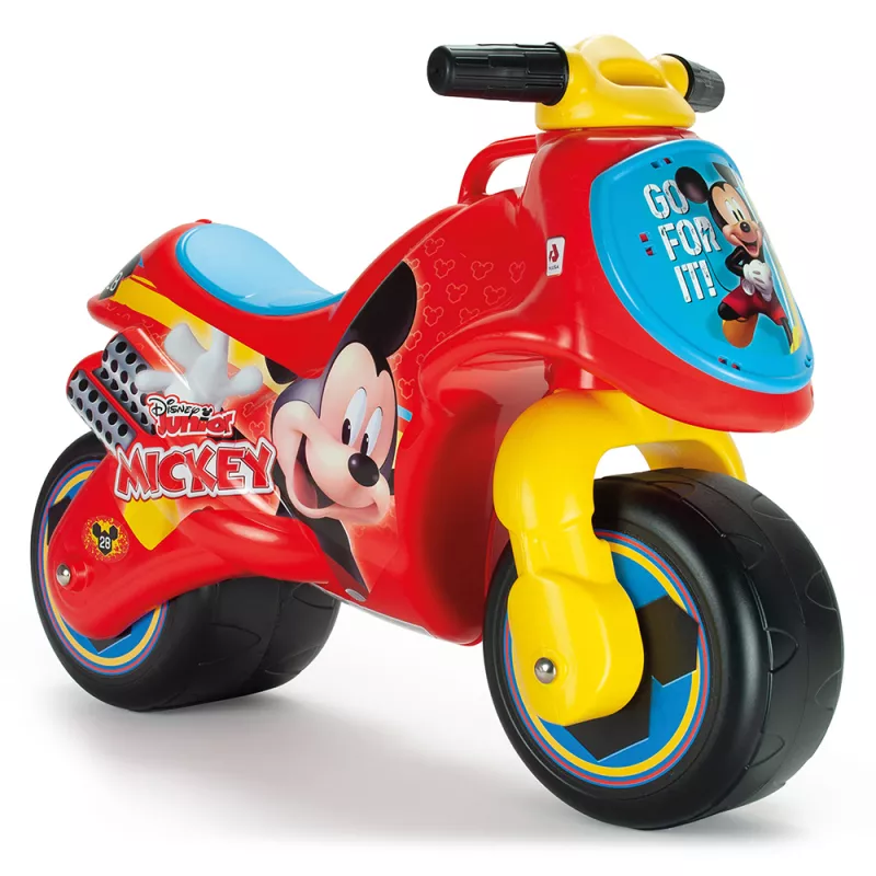 Moto Ride-on Neox fara pedale pentru copii Injusa, licenta Disney, Mickey Mouse, 18-36 luni, Rosu cu Albastru 1