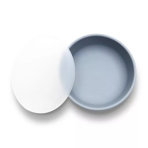 Bol de hranire cu capac, din silicon natural, cu ventuza, 6 luni+, Grey 2