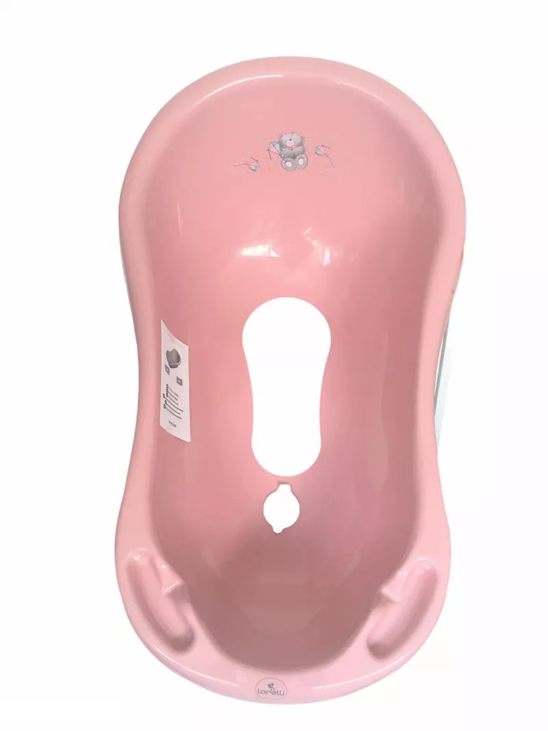 Cada 84 cm cu dop de scurgere si baza antialunecare, Ursulet Roz inchis 2