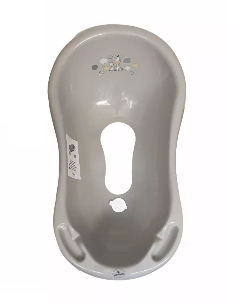 Cada 84 cm cu dop de scurgere si baza antialunecare, Zebra Grey 2