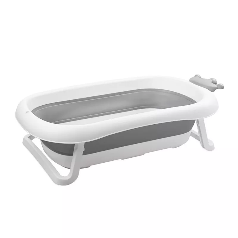 Cadita pliabila pentru bebelusi, 83 cm, cu dop de scurgere, Royal, Grey 1
