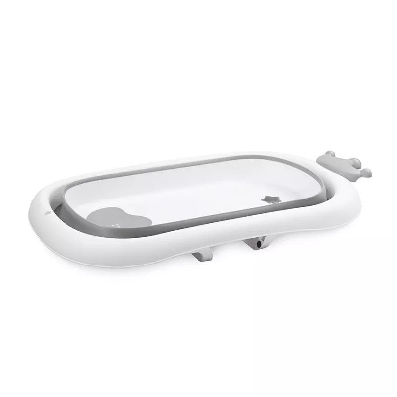 Cadita pliabila pentru bebelusi, 83 cm, cu dop de scurgere, Royal, Grey 2