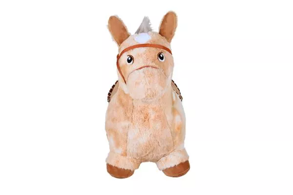 Calut gonflabil din plus pentru sarit, Knorr Toys, include pompa de aer, husa moale detasabila din material textil, 63x26x52 cm, pana la 50 kg, 12 Luni+, Beige 3