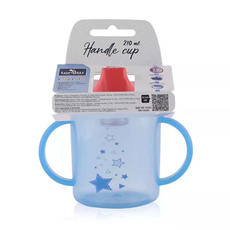 Cana cu manere si cioc, 12 luni+, 210 ml, Blue 2